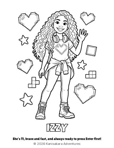 Izzy coloring page