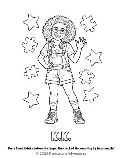 K.K. coloring page