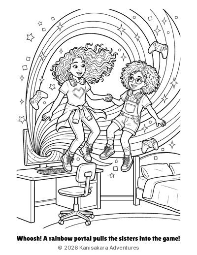 The Rainbow Portal coloring page